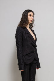 IF SIX WAS NINE - JK-Escargot glitter pinstripe jacket