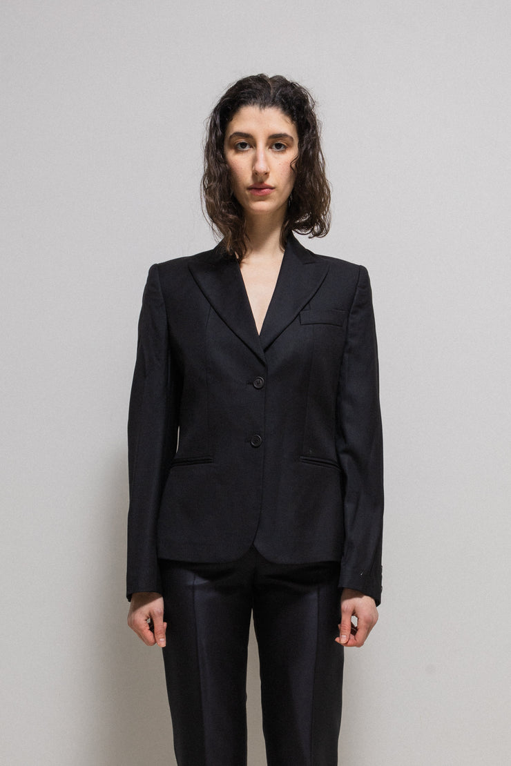 ALEXANDER MCQUEEN - Late 90’s Virgin wool darted blazer with peak lapels