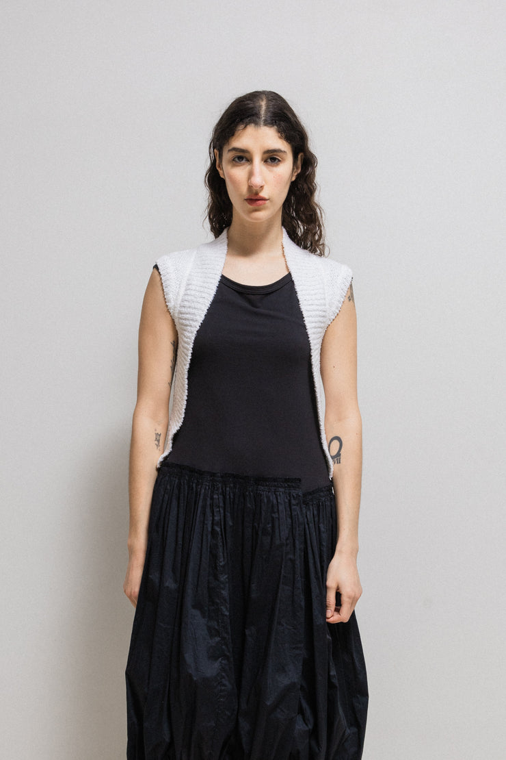 ANN DEMEULEMEESTER - Cotton knitted vest