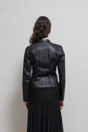 ISAAC SELLAM For L'Eclaireur - Full python rider jacket with double zipper