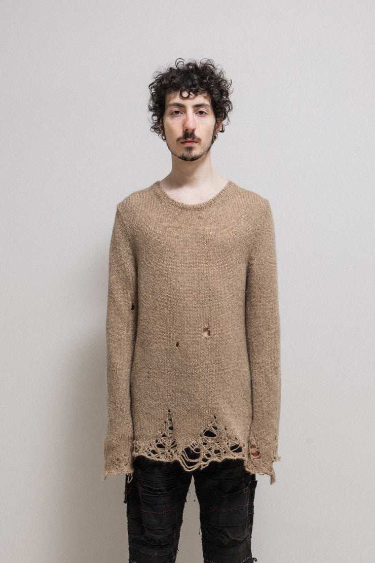 NUMBER (N)INE - FW09 Mohair wool blend distressed sweater