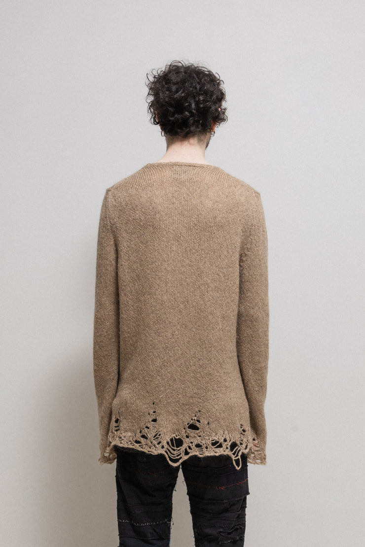 NUMBER (N)INE - FW09 Mohair wool blend distressed sweater