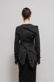 A.F VANDEVORST - FW11 Button up cardigan with back panelled tail and thumb holes (runway)