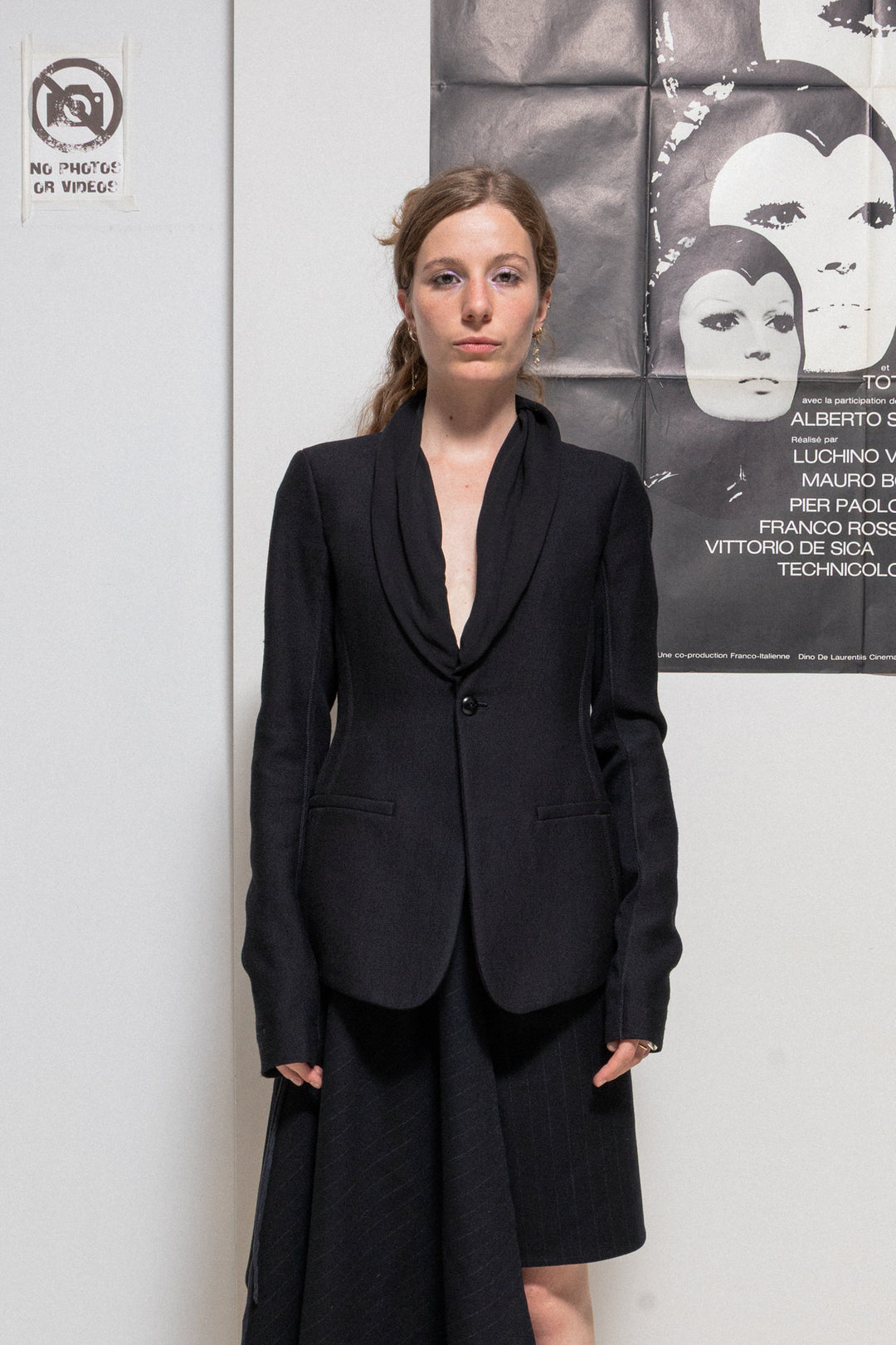 RICK OWENS - FW14 « MOODY » Wool blazer with silk collar – L'OBSCUR