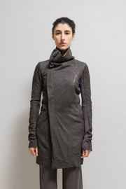 (New Arrival) RICK OWENS - FW11 "LIMO" Long lamb leather high neck jacket