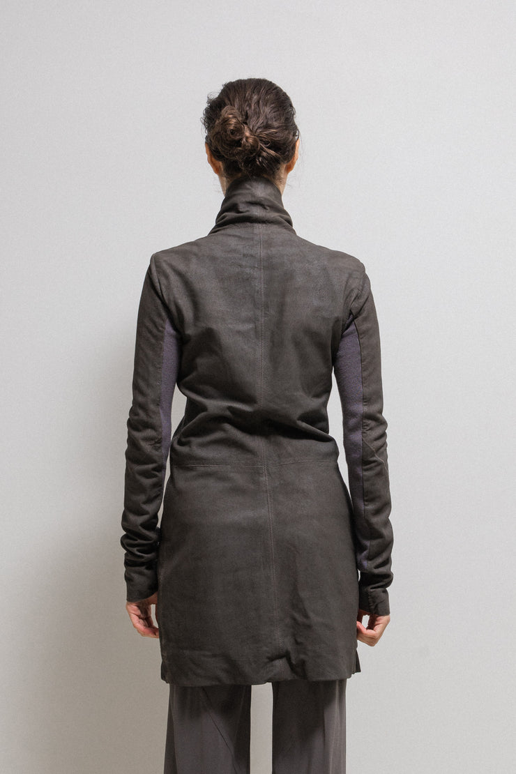 (New Arrival) RICK OWENS - FW11 "LIMO" Long lamb leather high neck jacket