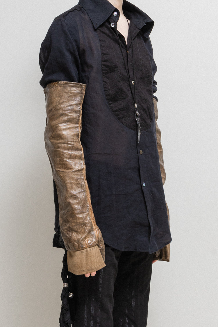 CAROL CHRISTIAN POELL - Extra long single finger leather gloves