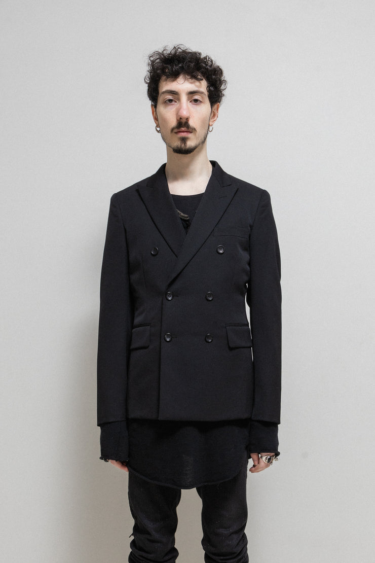 COMME DES GARCONS HOMME PLUS - Double breasted gabardine wool jacket