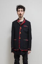 COMME DES GARCONS HOMME PLUS - FW02 Wool jacket with patterned lining