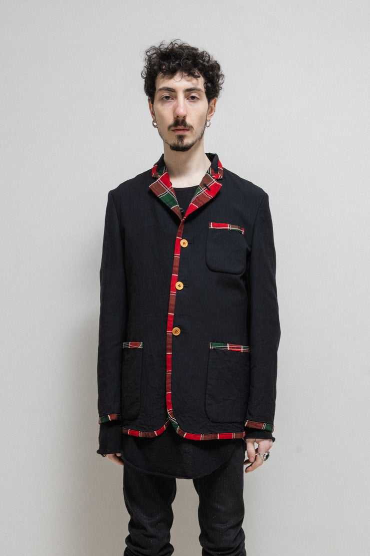 COMME DES GARCONS HOMME PLUS - FW02 Wool jacket with patterned lining