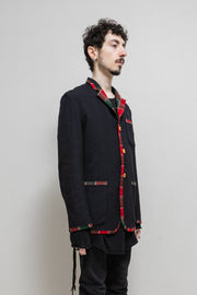 COMME DES GARCONS HOMME PLUS - FW02 Wool jacket with patterned lining