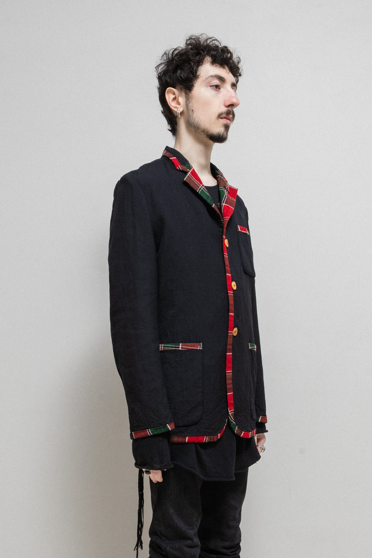 COMME DES GARCONS HOMME PLUS - FW02 Wool jacket with patterned lining