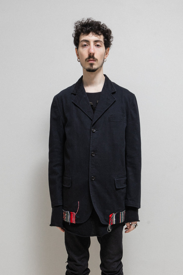 COMME DES GARCONS FOR 10 CORSO COMO - SS02 Cotton jacket with wool patterned hems