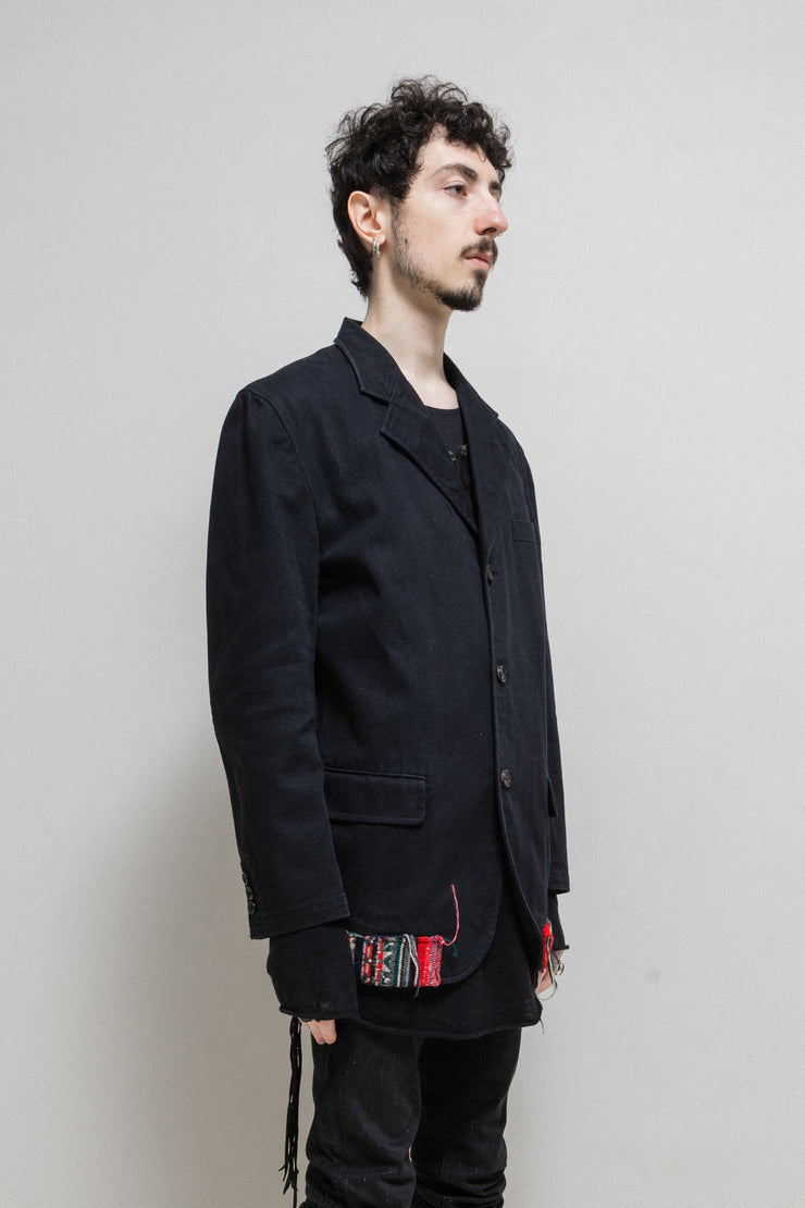 COMME DES GARCONS FOR 10 CORSO COMO - SS02 Cotton jacket with wool patterned hems