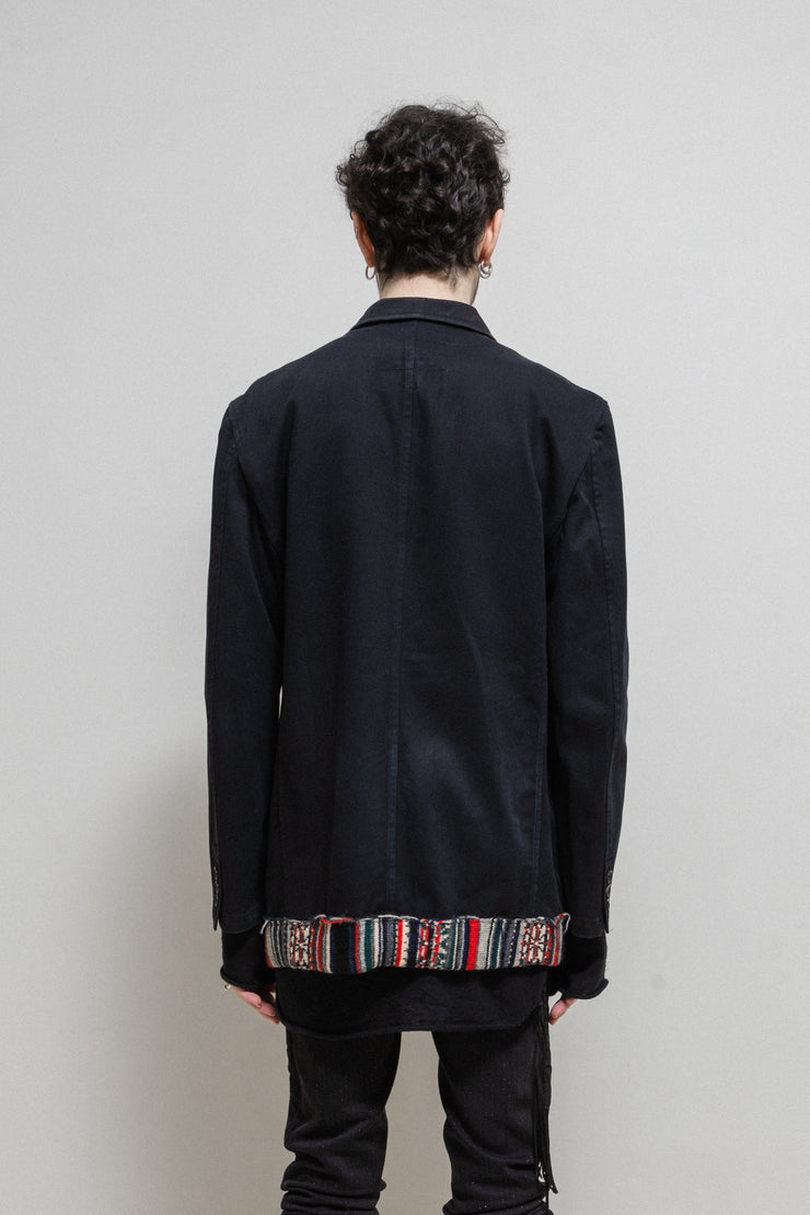 COMME DES GARCONS FOR 10 CORSO COMO - SS02 Cotton jacket with wool patterned hems