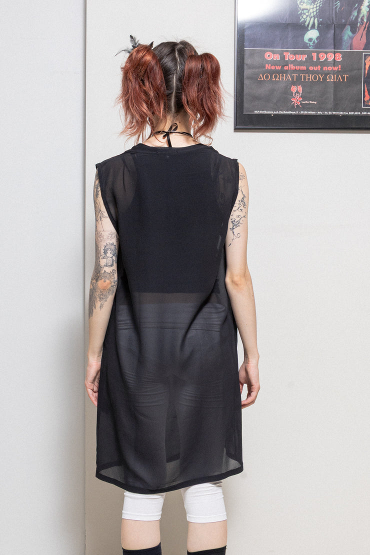 ANN DEMEULEMEESTER - FW03 Reedition star sky silk dress top – L'OBSCUR