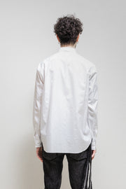 COMME DES GARCONS HOMME PLUS - SS21 Long cotton shirt with front print detail (runway)