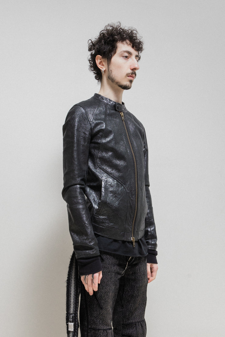 ジャケット・アウター RICK OWENS INTARSIA JACKET Rick Owens Vintage Intarsia Lamb Leather Jacket - Ākaibu Store