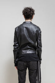 RICK OWENS - Mid 2000’s Glittery Intarsia leather jacket