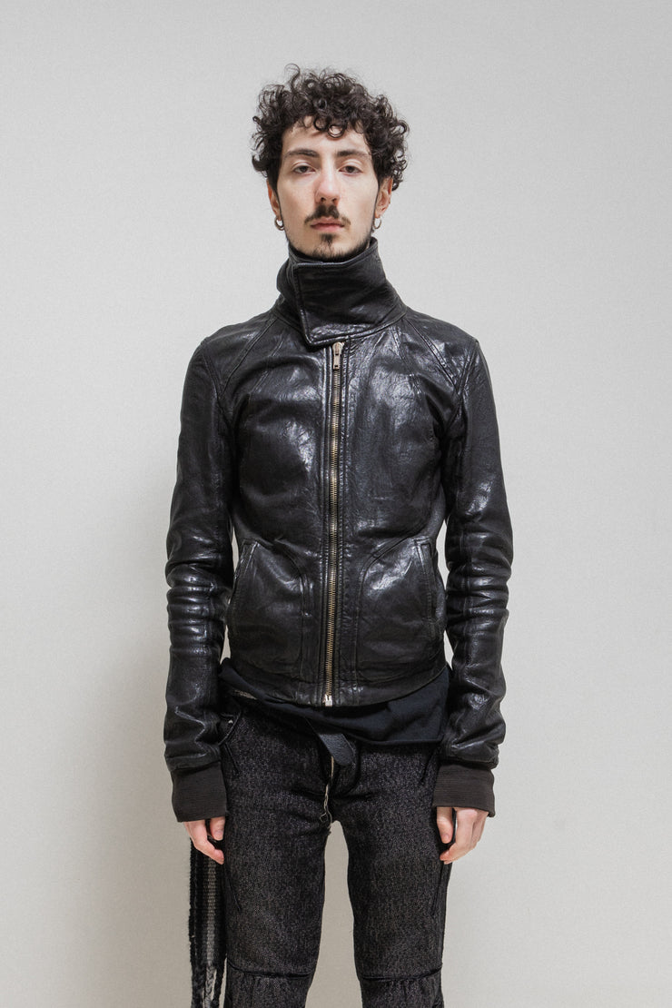 RICK OWENS - FW08 "STAG" Intarsia lamb leather jacket