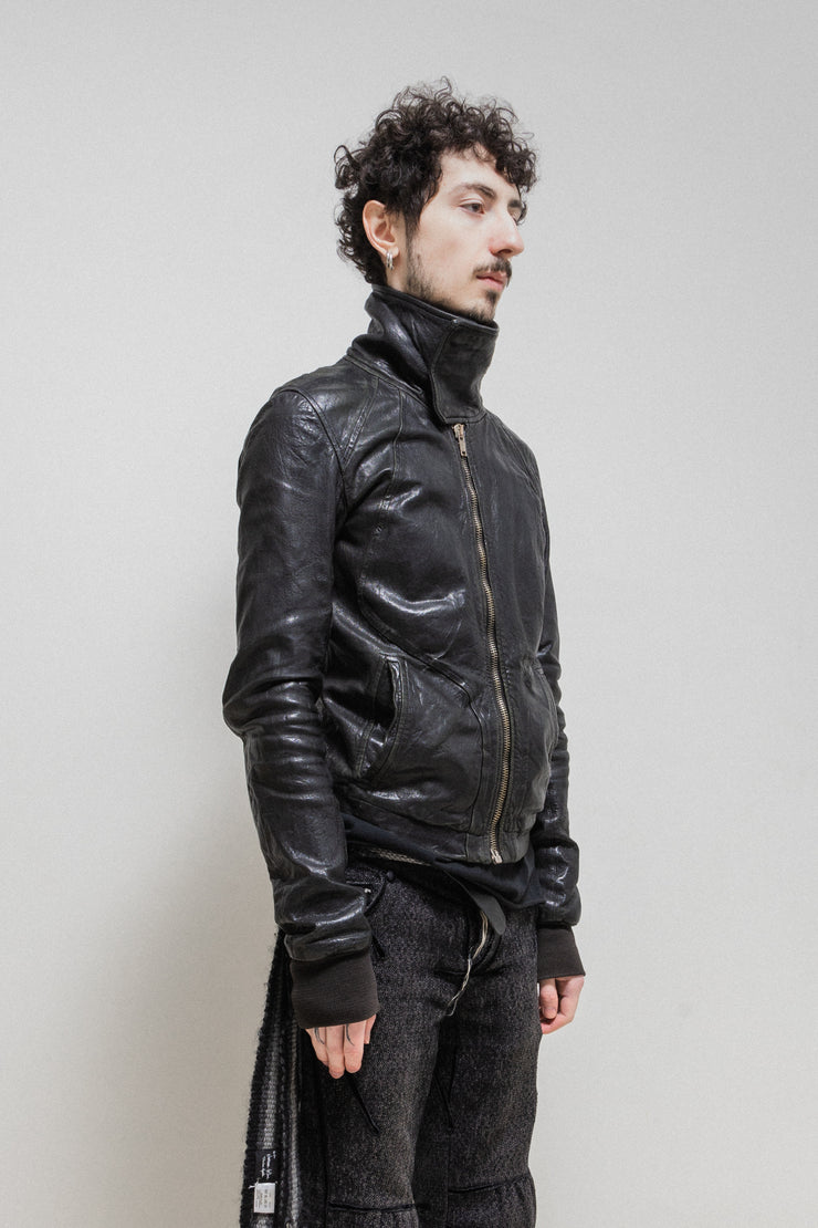 RICK OWENS - FW08 "STAG" Intarsia lamb leather jacket