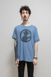 UNDERCOVER - SS03 "SCAB" DI logo tee in faded blue