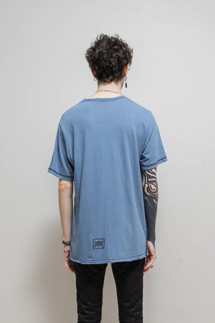 UNDERCOVER - SS03 "SCAB" DI logo tee in faded blue