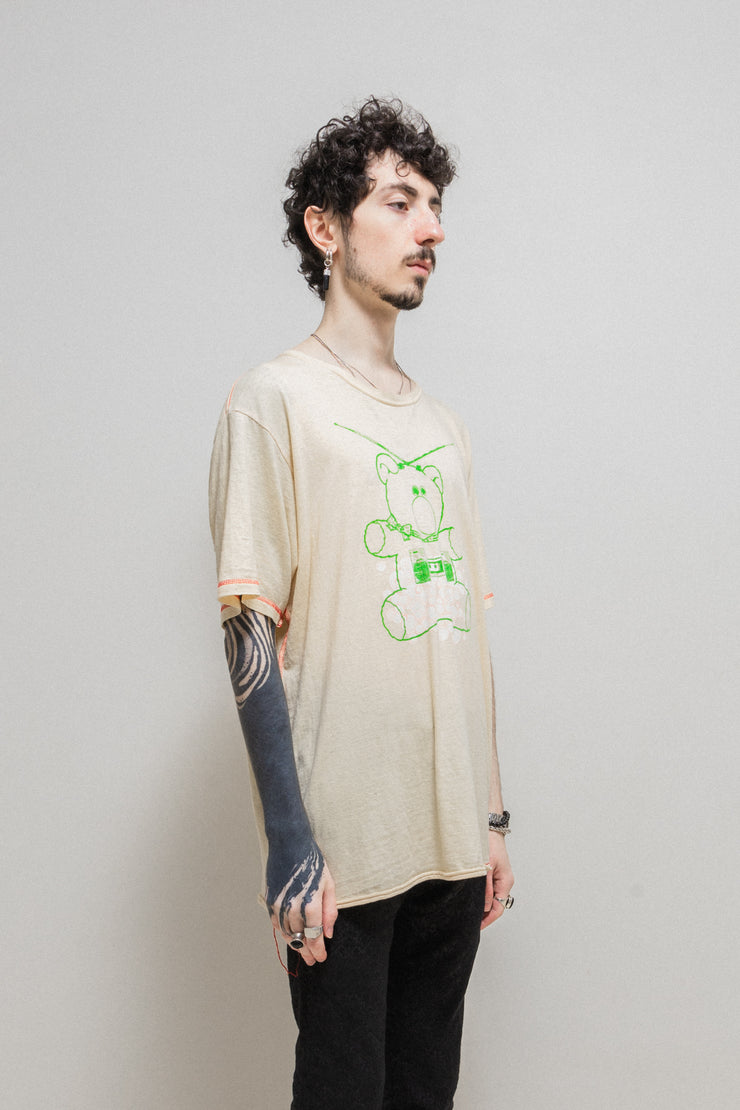 UNDERCOVER - SS03 "SCAB" Bear contrast stitching tee