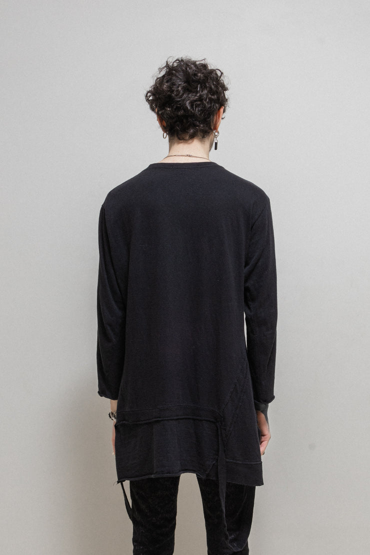 UNDERCOVER - FW04 "BUT BEAUTIFUL" Elongated cotton top with suspenders
