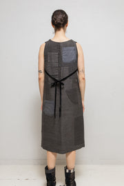 UNDERCOVER - FW02 “Witch’s cell division” Transformable patchwork vest /dress with velvet straps