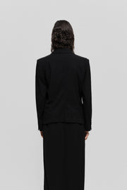 ANN DEMEULEMEESTER - Lightweight blazer jacket with signature shoulders