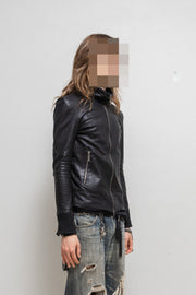 YASUYUKI ISHII - Perforated sheep skin jacket with raw cut edges