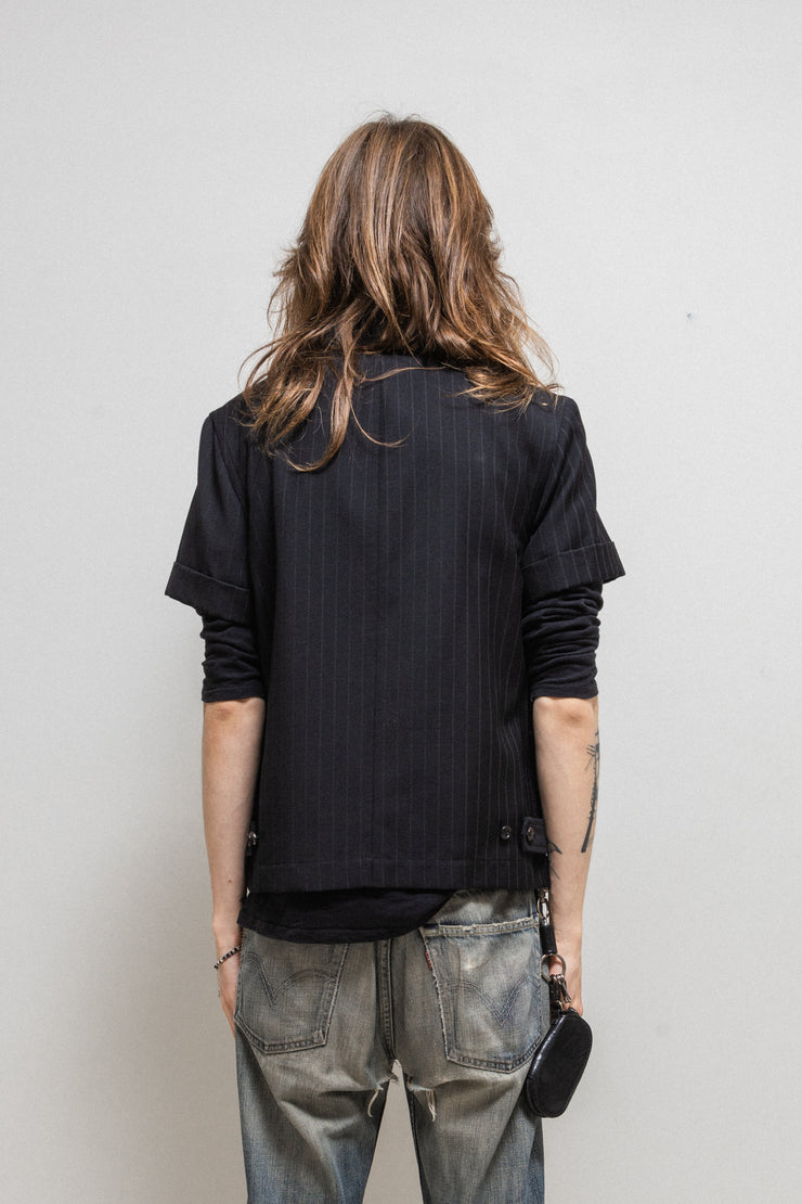 COMME DES GARCONS HOMME PLUS - SS00 Mohair wool blend short sleeves jacket