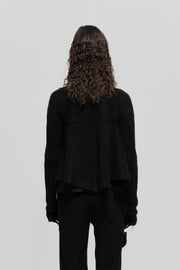 RICK OWENS - FW10 "GLEAM" Thick knitted cardigan with ribbed sleeves