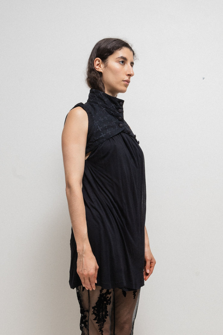(Kountry Club) ANN DEMEULEMEESTER - FW09 Cropped bolero with embossed cross pattern (sample)
