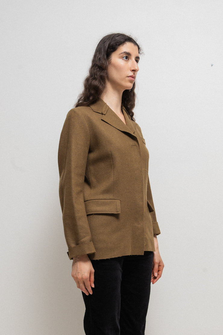 (Kountry Club) A.F VANDEVORST - FW98-99 Joseph Beuys "Felt Suit, 1970" reworked jacket with outer seams (first collection)