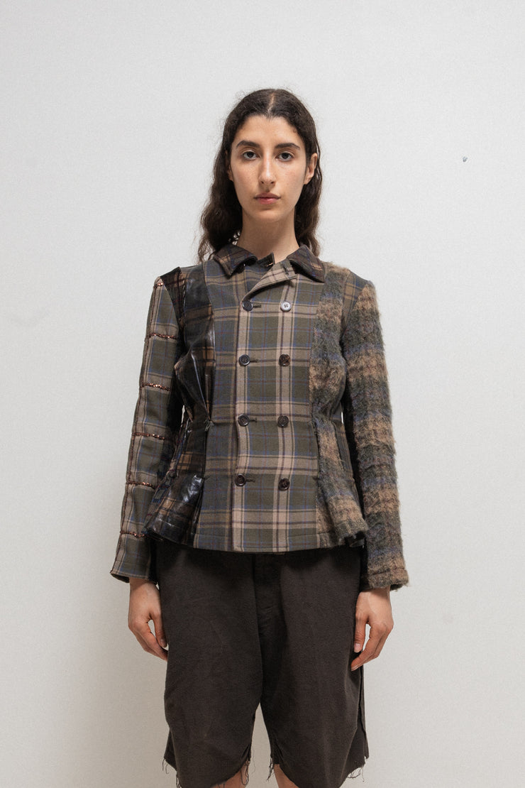 UNDERCOVER - FW00 "Melting Pot" Checkered jacket made out of 5 fabrics