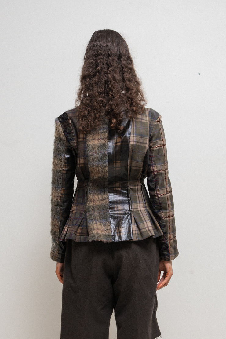 UNDERCOVER - FW00 "Melting Pot" Checkered jacket made out of 5 fabrics