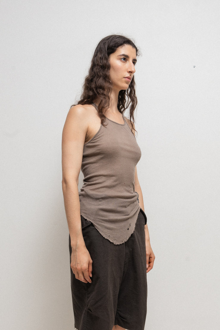 RICK OWENS - SS02 "VAPOR" Dickflap ribbed tank top