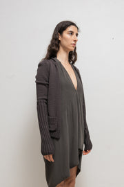 RICK OWENS - FW09 "CRUST" Merino wool knitted cardigan with pockets