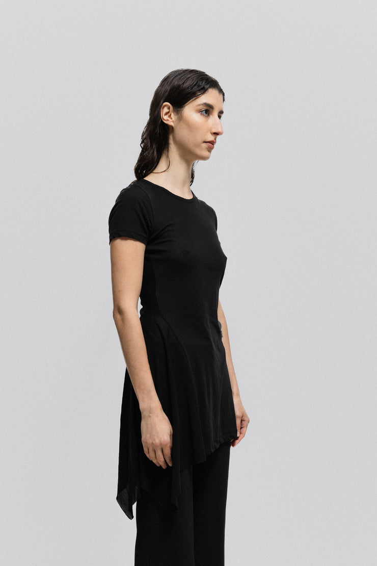 YOHJI YAMAMOTO - SS15 Lightweight cotton top with side drape