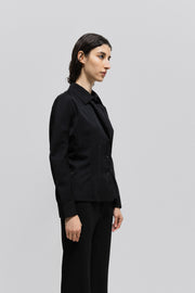 YOHJI YAMAMOTO COSTUME - Gabardine wool jacket with a darted waist and special buttoning