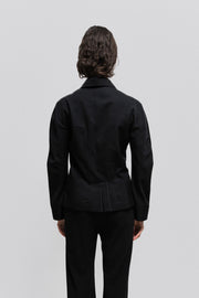 YOHJI YAMAMOTO COSTUME - Gabardine wool jacket with a darted waist and special buttoning