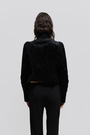 ANN DEMEULEMEESTER - FW10 Faux fur textured jacket with sleeve buttoning