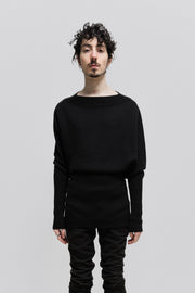 RICK OWENS - FW12 "MOUNTAIN" Extra fine merino wool sweater with ribbed waist