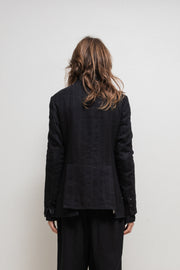(Kountry Club) ALEKSANDR MANAMIS - Textured wool button up jacket with embroidered lining