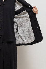 (Kountry Club) ALEKSANDR MANAMIS - Textured wool button up jacket with embroidered lining