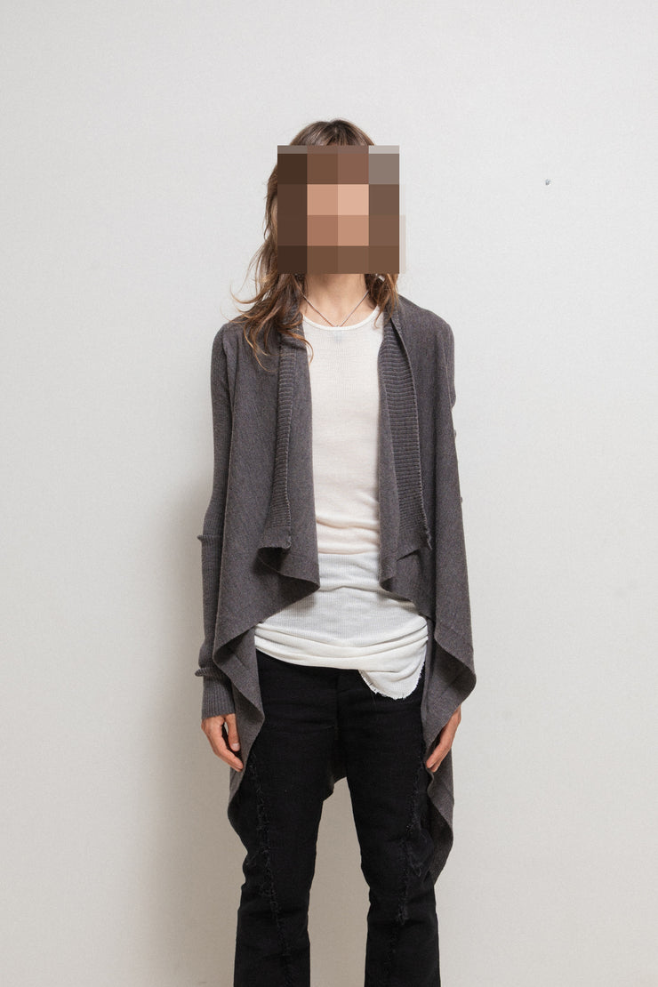 RICK OWENS - FW11 "LIMO" 100% merino wool cardigan with inner strap