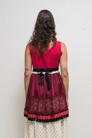 UNDERCOVER - SS05 « But Beautiful II » Monster mini fringed dress with embroidered teeth (runway)