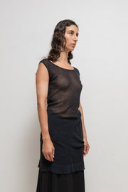ANN DEMEULEMEESTER - Early 2000’s See-through knitted dress top